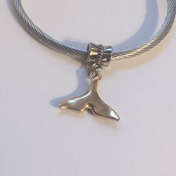 Purple Enamel Mermaid Fin Dangle Charm‎ for Pandora Style Bracelet - Picture 4 of 4